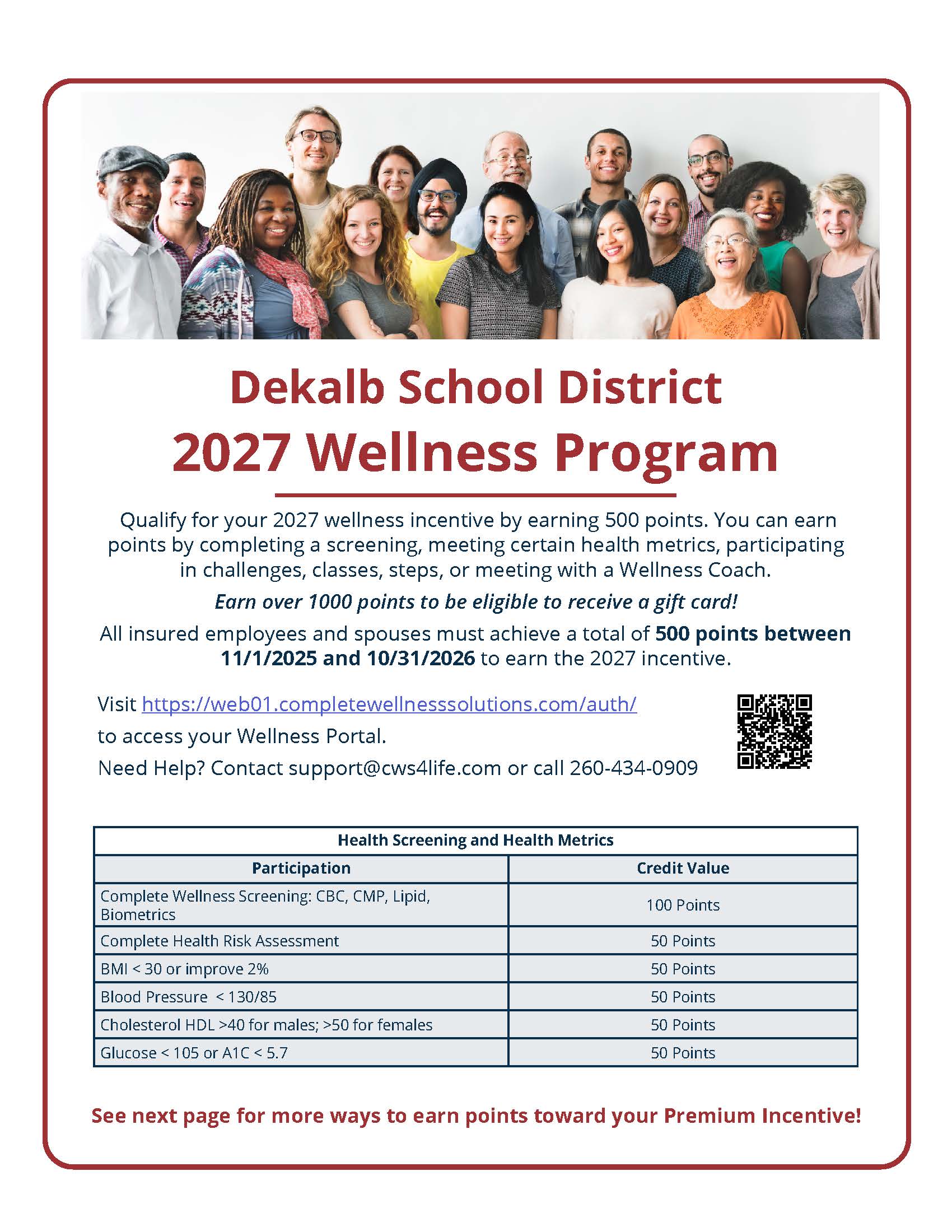 DeKalb School District 2027 Wellness Program